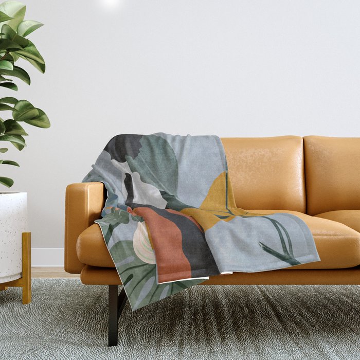 Tropical Girl 5 Throw Blanket Gallery Image 1