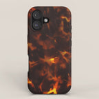 Dark Amber Tortoiseshell Print Pattern iPhone Case Gallery Image 1