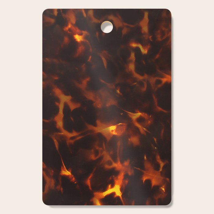 Dark Amber Tortoiseshell Print Pattern Cutting Board Gallery Image 1