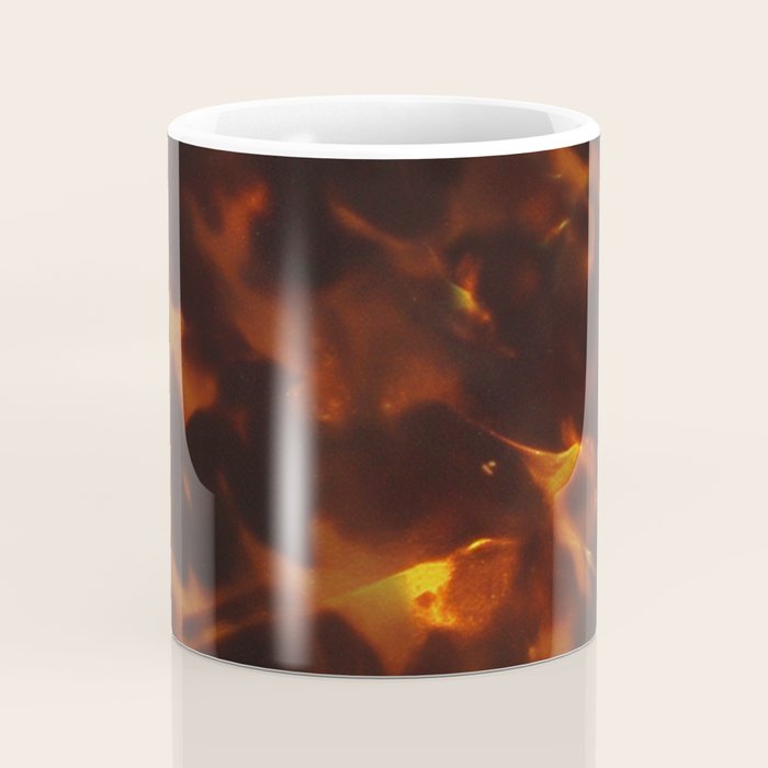 Dark Amber Tortoiseshell Print Pattern Coffee Mug Gallery Image 4