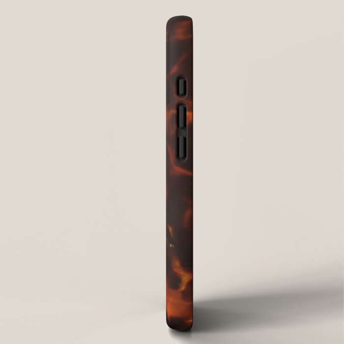 Dark Amber Tortoiseshell Print Pattern iPhone Case Gallery Image 2