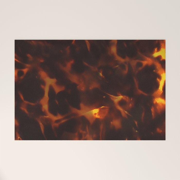 Dark Amber Tortoiseshell Print Pattern Welcome Mat Gallery Image 1
