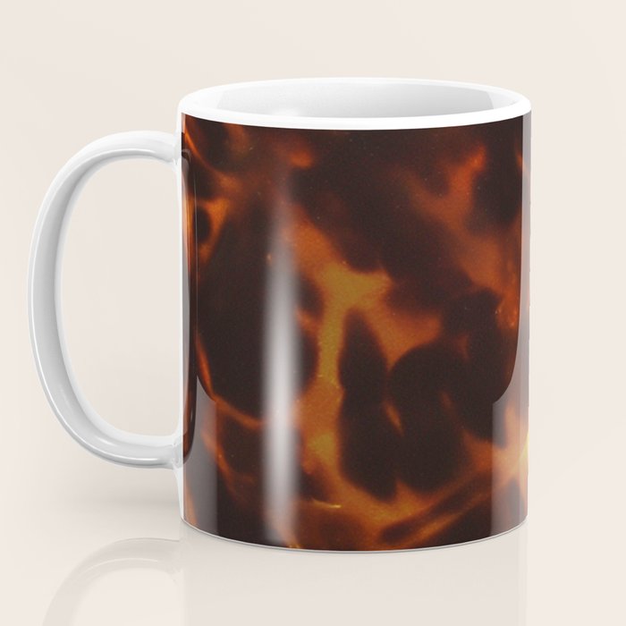 Dark Amber Tortoiseshell Print Pattern Coffee Mug Gallery Image 3
