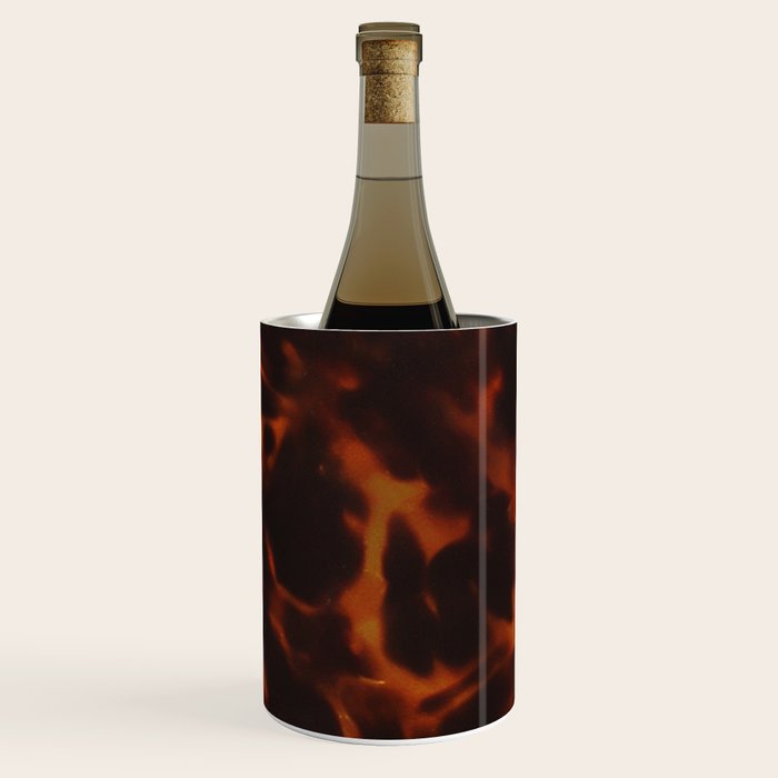 Dark Amber Tortoiseshell Print Pattern Wine Chiller Gallery Image 2