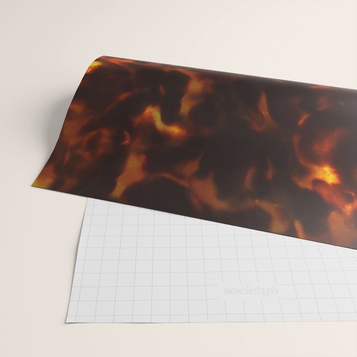 Dark Amber Tortoiseshell Print Pattern Wrapping Paper Gallery Image 2