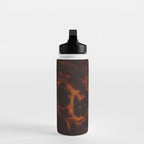 Dark Amber Tortoiseshell Print Pattern Water Bottle Gallery Image 3