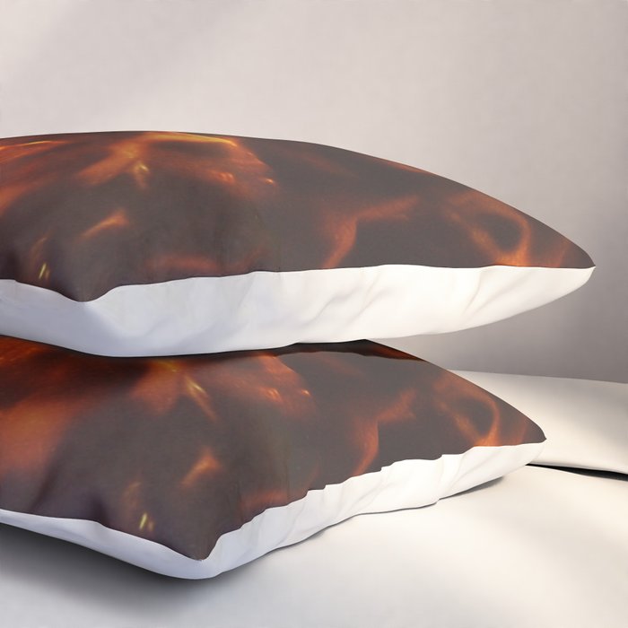 Dark Amber Tortoiseshell Print Pattern Pillow Sham Gallery Image 3