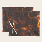 Dark Amber Tortoiseshell Print Pattern Placemat Gallery Image 1