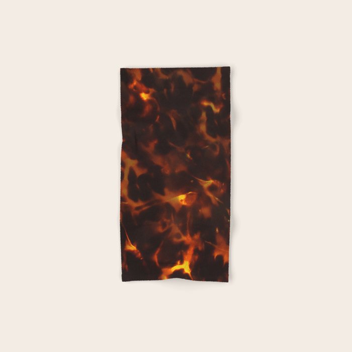 Dark Amber Tortoiseshell Print Pattern Bath Towel Gallery Image 1