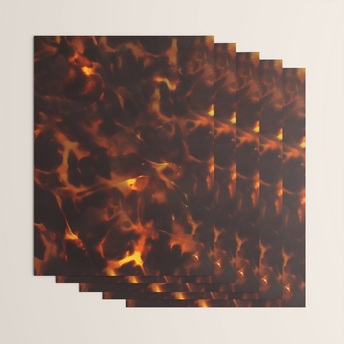 Dark Amber Tortoiseshell Print Pattern Wrapping Paper Gallery Image 3