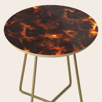 Dark Amber Tortoiseshell Print Pattern Side Table Gallery Image 2