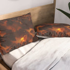 Dark Amber Tortoiseshell Print Pattern Pillow Sham Gallery Image 2
