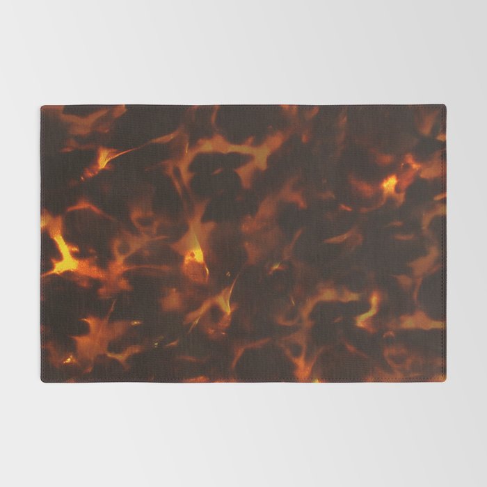 Dark Amber Tortoiseshell Print Pattern Rug Gallery Image 2