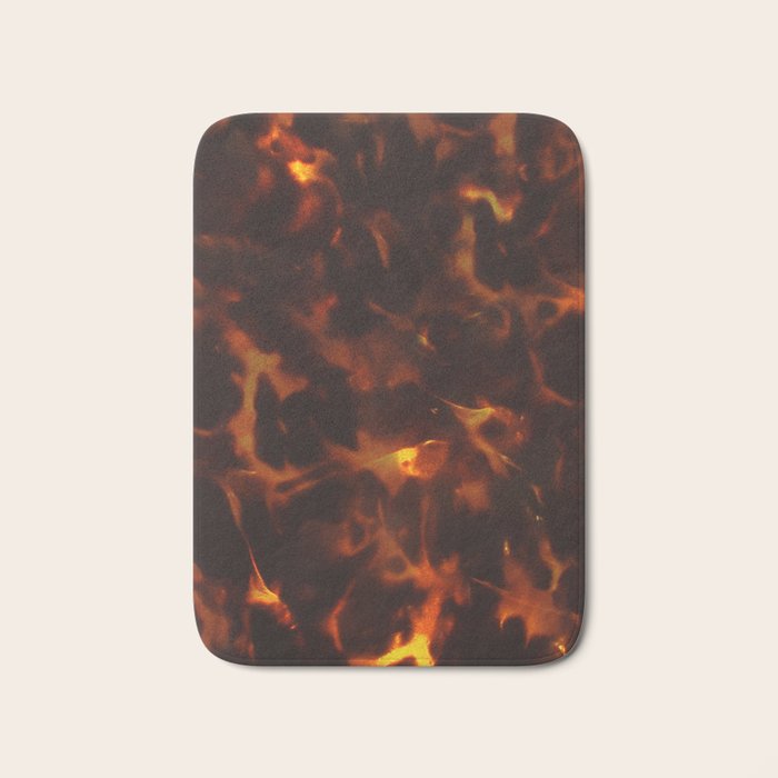 Dark Amber Tortoiseshell Print Pattern Bath Mat Gallery Image 1