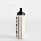 Abstract Shapes 76 in Orange and Navy Blue (Moon Phase Geometric Abstraction) Water Bottle Gallery Image 2