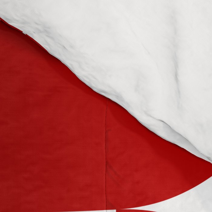 Red Mid Century Bauhaus Semi Circle Pattern Comforter Gallery Image 4