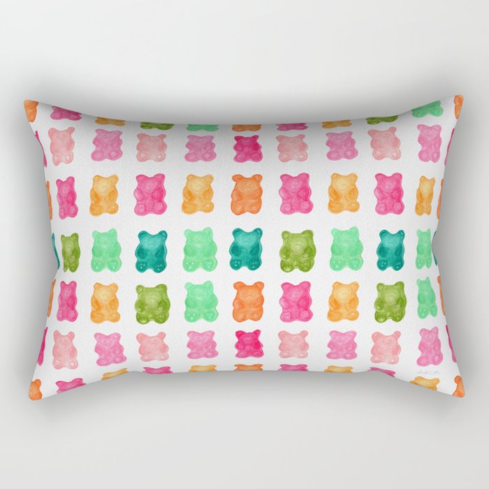 Gummy Bears Colorful Candy Rectangular Pillow Gallery Image 2