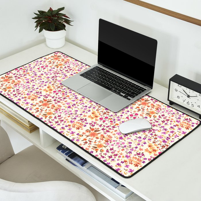 Pink summer blooming Desk Mat Gallery Image 2