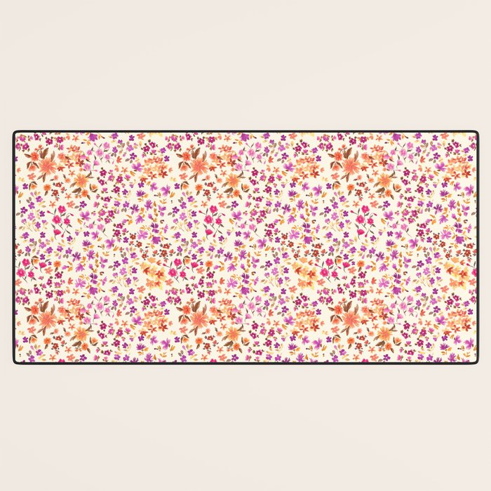 Pink summer blooming Desk Mat Gallery Image 3