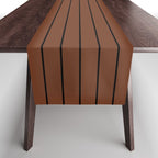 Minimal Arch XLII Brick Red Modern Geometric Lines Table Runner Gallery Image 1