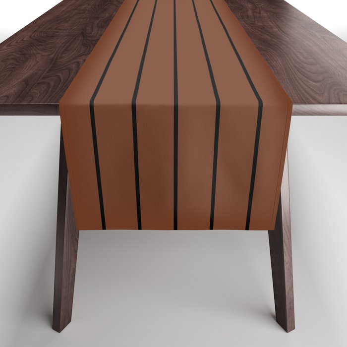 Minimal Arch XLII Brick Red Modern Geometric Lines Table Runner Gallery Image 1