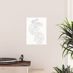 Monstera Leaf Line Drawing Poster Gallery Image 2