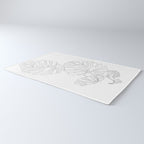 Monstera Leaf Line Drawing Rug Gallery Image 3