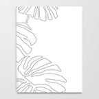 Monstera Leaf Line Drawing Notebook Gallery Image 4
