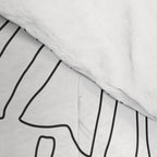 Monstera Leaf Line Drawing Comforter Gallery Image 4