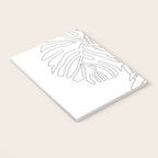 Monstera Leaf Line Drawing Notebook Gallery Image 3