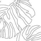 Monstera Leaf Line Drawing Coffee Mug Gallery Image 2