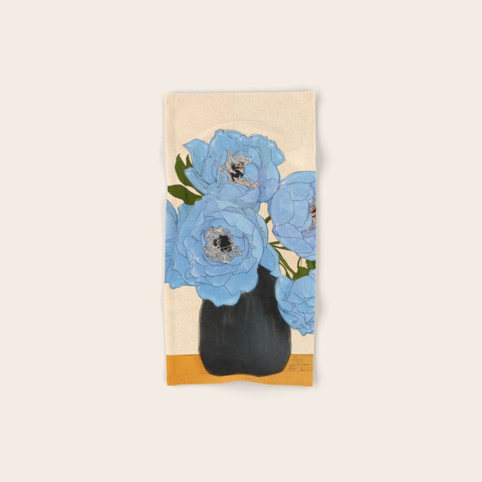 Bouquet Gift Blue Bath Towel Gallery Image 1