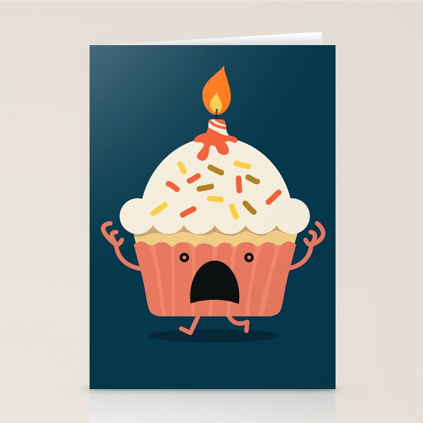 Cupcake on fire Stationery Card Gallery Image 1