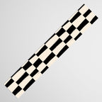 Wave Checks: Noir Black Handpainted Pattern Table Runner Gallery Image 3