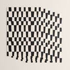 Wave Checks: Noir Black Handpainted Pattern Wrapping Paper Gallery Image 3