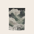Japanese Wall Art Anime Poster Sage Green Wabi Sabi Painting Mountain Wall Art Wall Hanging Gallery Image 1
