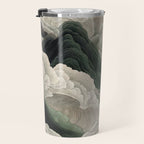 Japanese Wall Art Anime Poster Sage Green Wabi Sabi Painting Mountain Wall Art Travel Mug Gallery Image 3