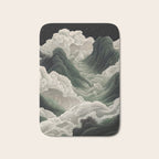 Japanese Wall Art Anime Poster Sage Green Wabi Sabi Painting Mountain Wall Art Bath Mat Gallery Image 1
