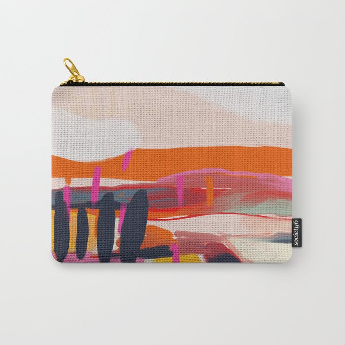 landscape pink peachy abstract Carry All Pouch Gallery Image 1