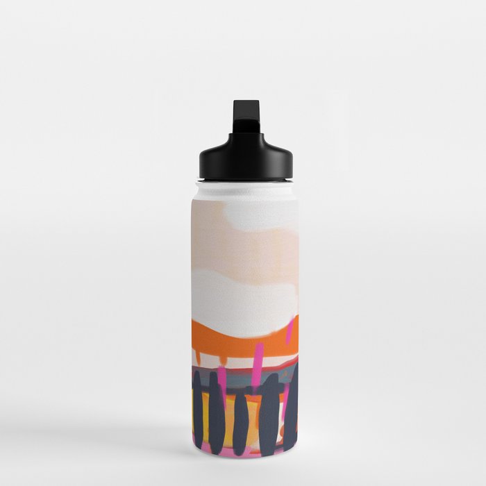 landscape pink peachy abstract Water Bottle Gallery Image 3