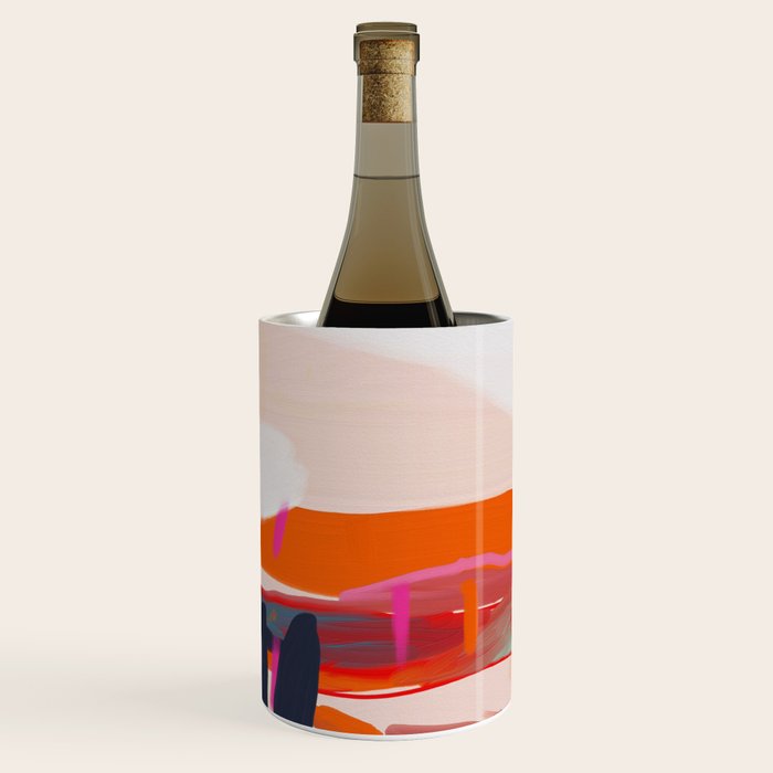 landscape pink peachy abstract Wine Chiller Gallery Image 1