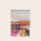 landscape pink peachy abstract Wall Hanging Gallery Image 1