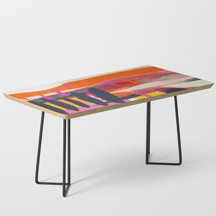 landscape pink peachy abstract Coffee Table Gallery Image 1