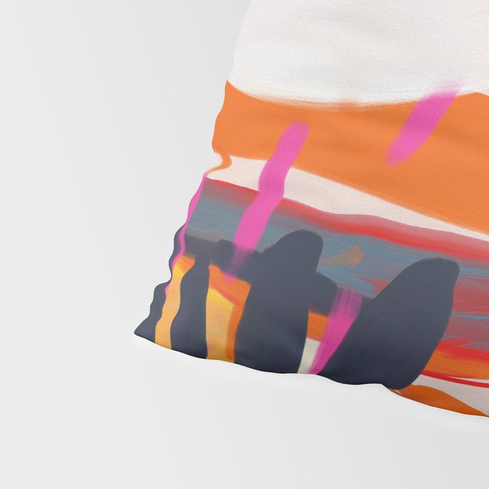 landscape pink peachy abstract Pillow Sham Gallery Image 4