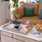 landscape pink peachy abstract Serving Tray Gallery Image 2