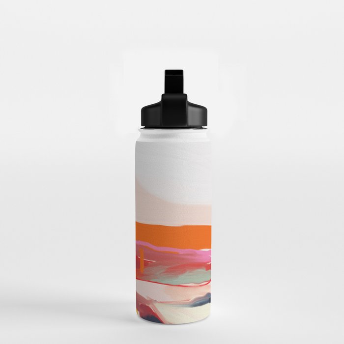 landscape pink peachy abstract Water Bottle Gallery Image 2