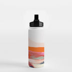 landscape pink peachy abstract Water Bottle Gallery Image 2