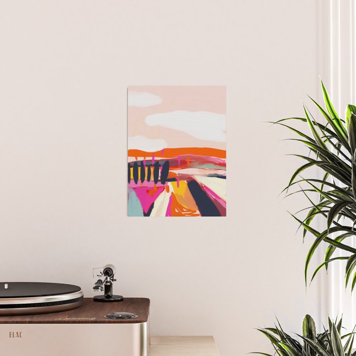 landscape pink peachy abstract Poster Gallery Image 2