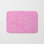 Winter Berries & Pine Branches in Pink & Gold Bath Mat Gallery Image 1