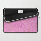 Winter Berries & Pine Branches in Pink & Gold Laptop Sleeve Gallery Image 2